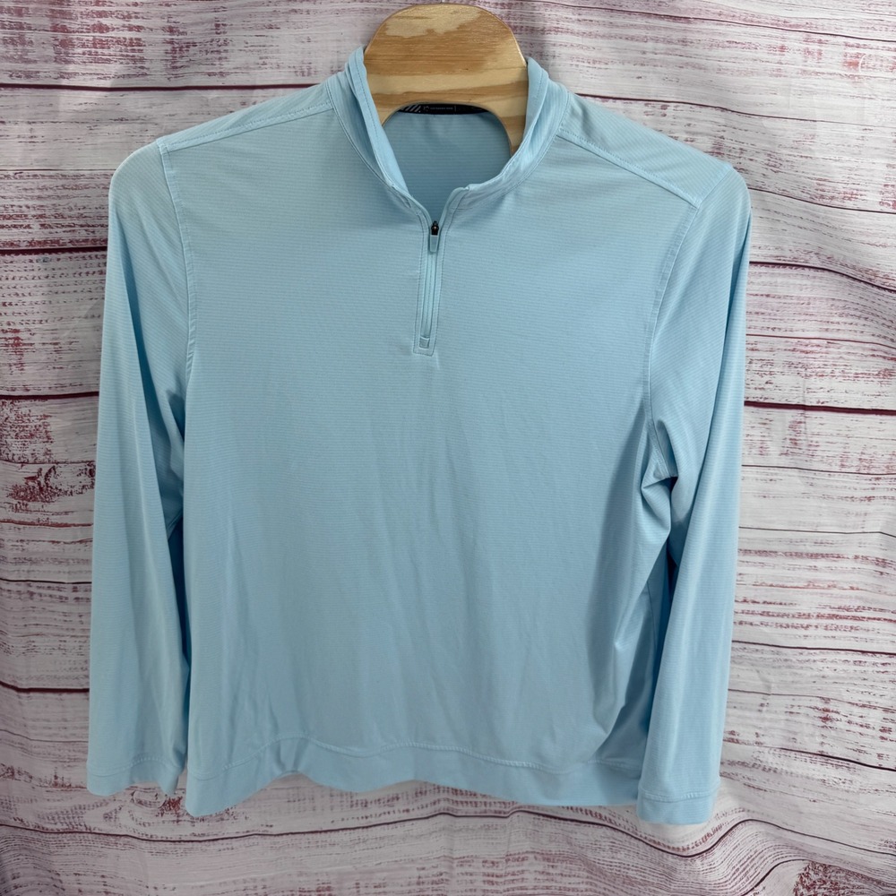 Southern Tide Tide to Trail Mens 2XL Light Blue Quarter Zip Pullover Performance